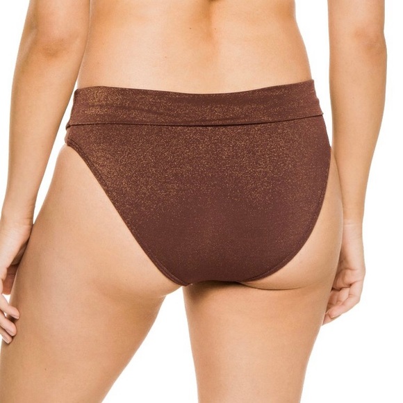 Max Swim Charlie Shimmer Bikini Bottoms, High Waist XL NEW - Picture 2 of 7